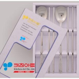 키친아트코스모스 샌딩 수저 2벌 