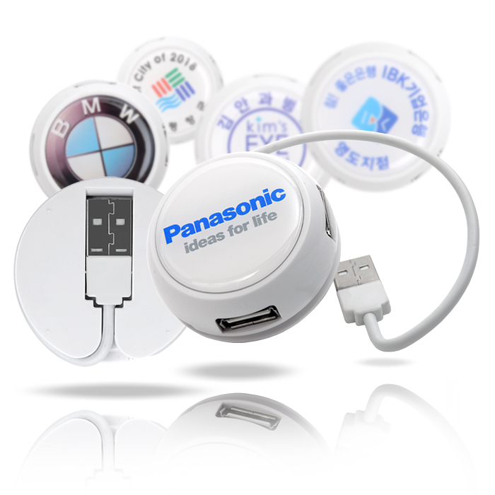 플라이토 원형 USB 허브 4포트 JS-D08 