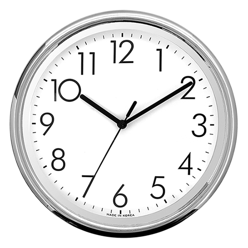 패미리 크롬라운드 벽시계 245C