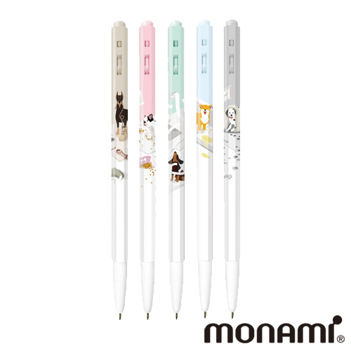 모나미 153 퍼피볼펜 5P 