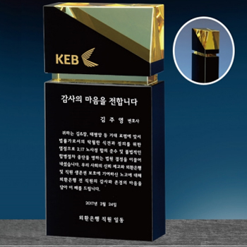 크리스탈 상패 / DS10)91-1