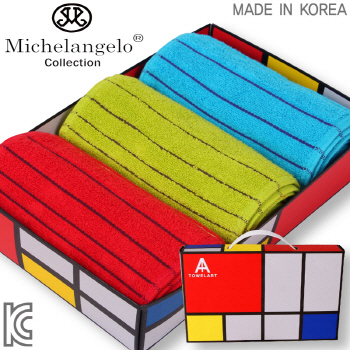 미켈란젤로 레포츠컬러 타월아트 3P세트 