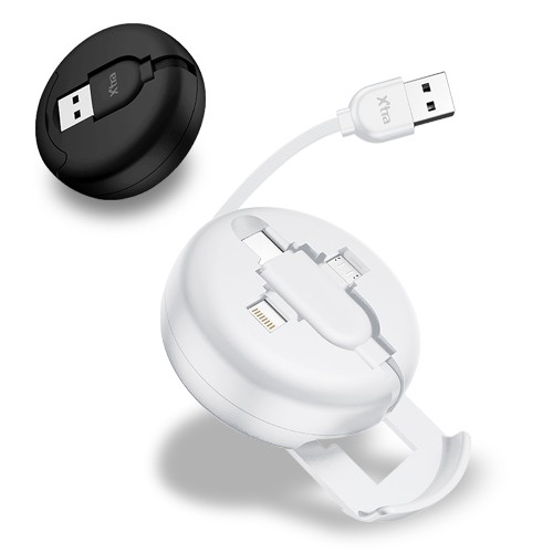 엑스트라 3in1 릴타입 USB 케이블				