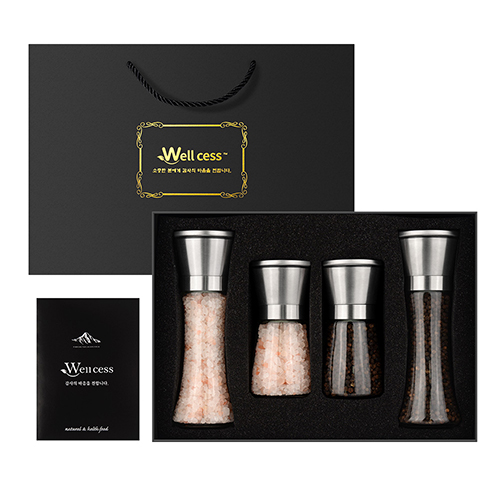 웰세스 WG-245S 히말라야 핑크솔트 블랙페퍼 그라인더 선물세트