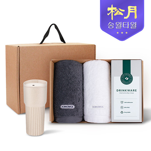 송월타올 리빙 기프트세트 22. 40수 포인트 타올200g X 2P + 