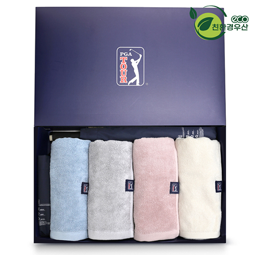 PGA 친환경그린 2단자동+3단수동경량스키니+200g코마사타올 4P세트(
