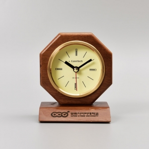 원목탁상시계 R-009