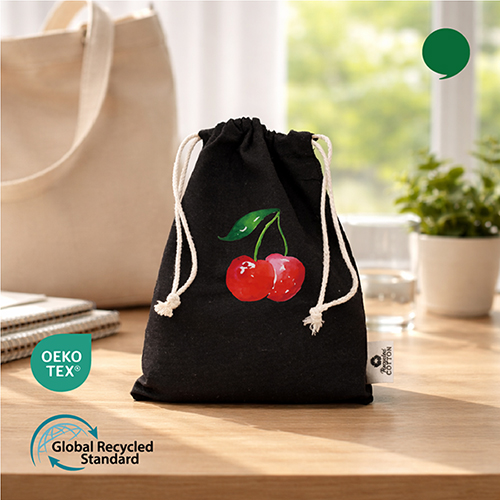 오코텍스리사이클 블랙 미르셔링 파우치 (21*25cm/밑면없음)