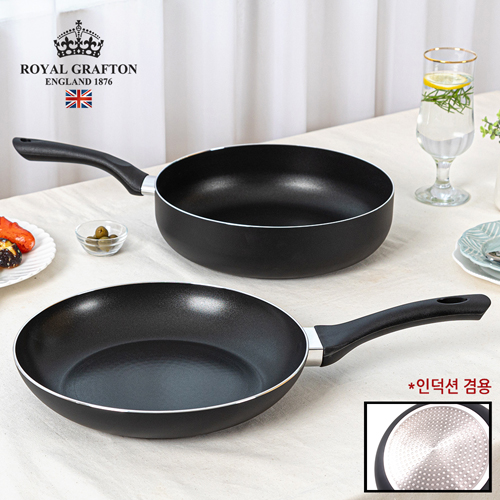 로얄그래프톤 제마 인덕션겸용(IH) 후라이팬28cm + 궁중전골팬28cm