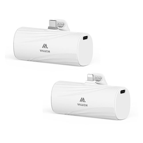 [밸류엠] 일체형 미니 거치형 도킹 보조배터리 5000mAh D1