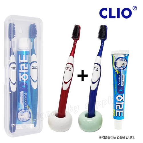 커플 클리오 퍼펙션칫솔+크리오치약 세트