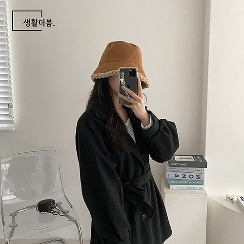 생활더봄 코듀로이 양면 여성 버킷햇 6color    
