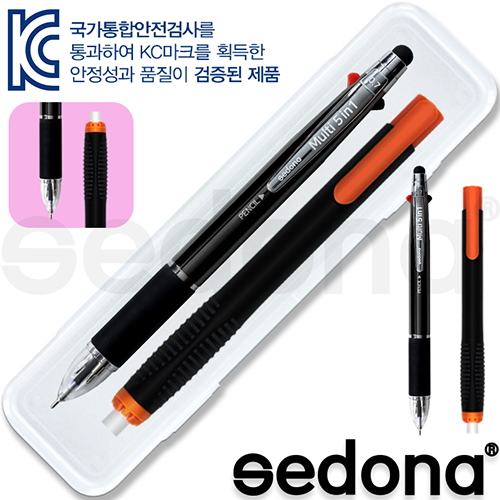 세도나 멀티 5in1 그립니들터치펜 + 코닉노크지우개 6.8 세트