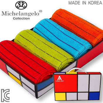미켈란젤로 레포츠컬러 타월아트 4P세트 