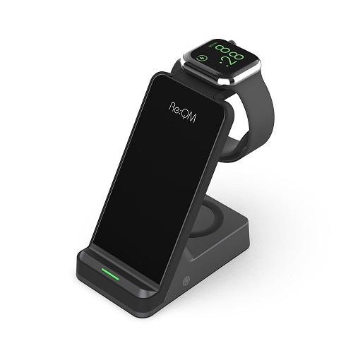 리큐엠 LED로고 3IN1 15W 고속무선충전기(애플워치/갤럭시워치)