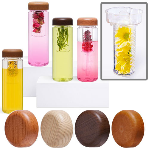 트라이탄 우드보틀 500ml (차망포함)