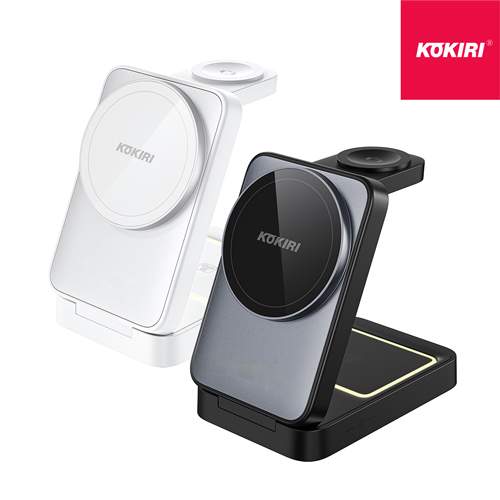 코끼리 KW-M3IN1P01 폴딩 맥세이프 호환 3IN1 무선 충전기(워