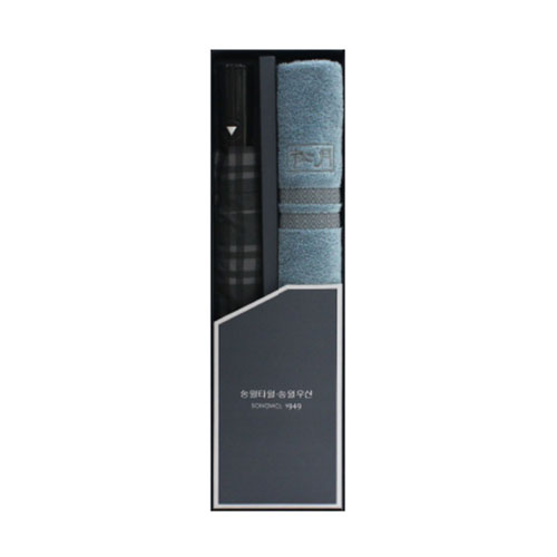 송월 콤보세트 SWU 2단 모던체크우산 1P + 노을40 160g 타올 