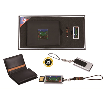 일월오봉도자개가죽명함지갑+일월오봉도자개USB(8GB~6
