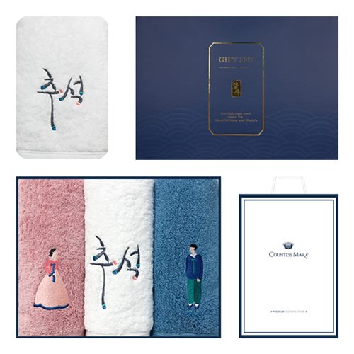 송월 선남선녀 180g 3매세트+쇼핑백