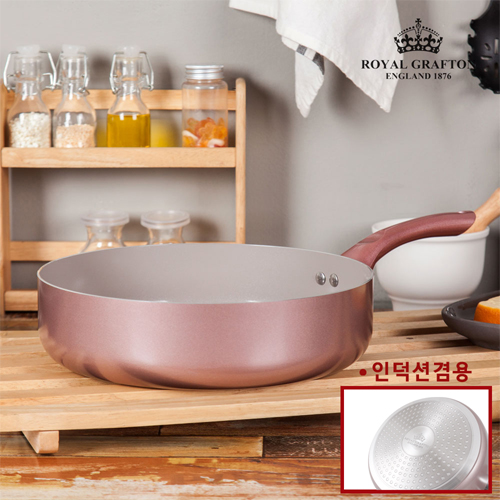 로얄그래프톤 로사 인덕션겸용(IH) 세라믹코팅 궁중전골팬 28cm