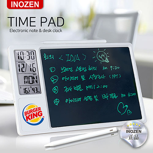 이노젠 타임패드 Time Pad 탁상시계 겸용 전자메모