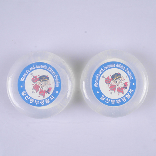 천연 아로마 투명홍보 광고비누 2p 1set