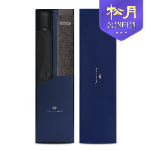 송월 40수 포인트40 타올 200g + CM 2단 빗살보더 우산 2P 