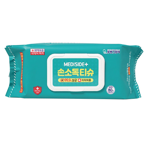 친환경 메디사이드 손소독티슈 80매
