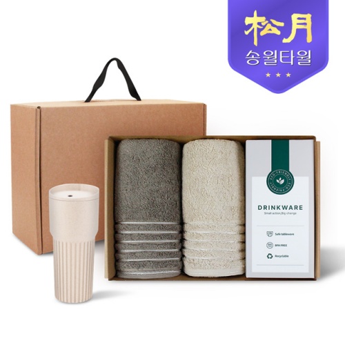 송월타올 리빙 기프트세트 7. 호텔컬렉션 필라라인40 190g X 2P 