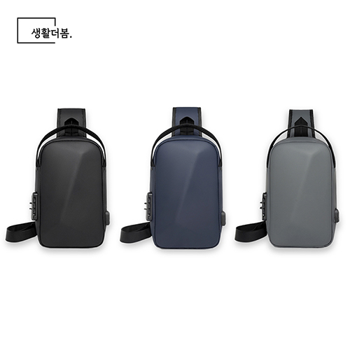 생활더봄 남성 해외 여행용 도난방지 슬링백