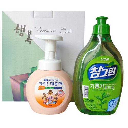 아이깨끗해 복숭아향 + 참그린 녹차 주방세제