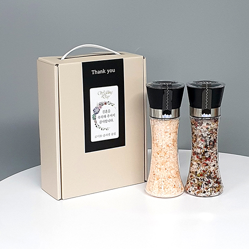 히말라야 핑크솔트250g+4색후추 200g 그라인더 2P세트L