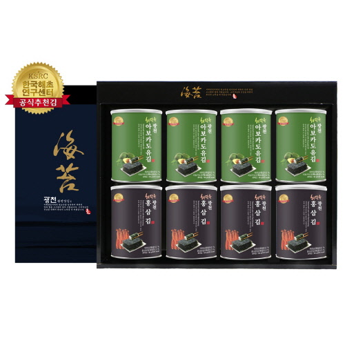 해달음 명품 광천김 프리미엄 8캔 세트