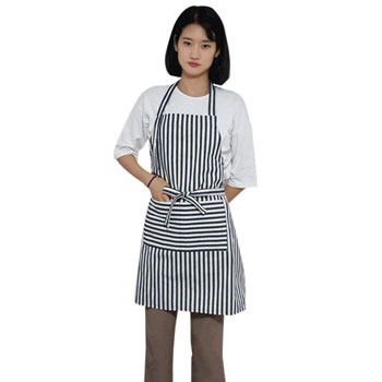 곤색 스트라이프 앞치마