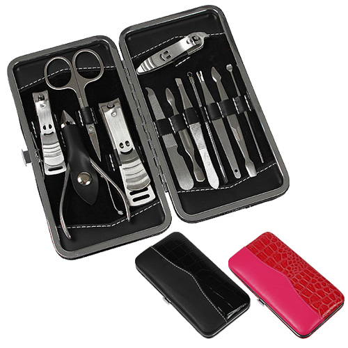 원터치 페이턴트 레더 손톱깎이 세트(12pcs)
