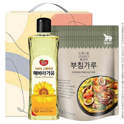 동원 해바라기유 + 곰표 부침가루 2종 선물세트