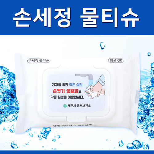손세정 화이트 물티슈 20매 캡형