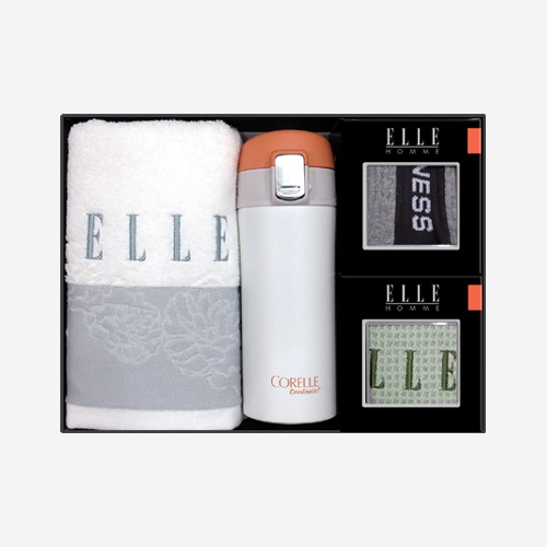 엘르 로즈세면타올 150g 1매+스포츠양말1족+20와플스포츠타올1매+코렐