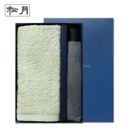 송월 타올우산선물세트 (160g40수호텔무지1+CM 3단 엠보체크1)