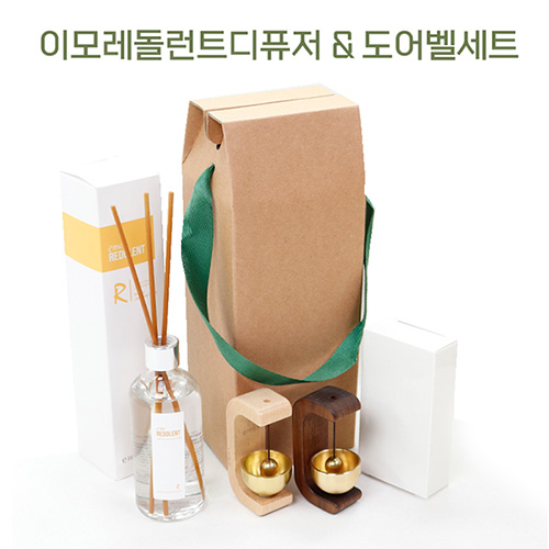 이모레돌런트디퓨저+원목도어벨세트
