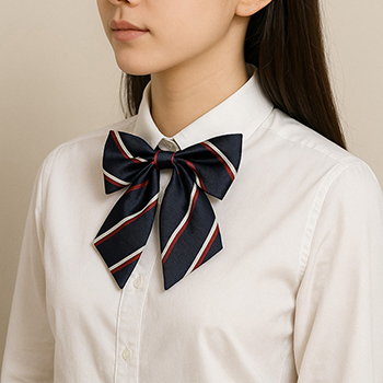 룩앳걸 교복 여성 리본넥타이 자동 단체 유니폼 합창단 연주회 행사용			