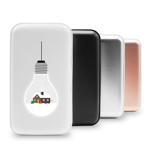 네모 양면형 손난로 보조배터리 6000mAh PD충전지