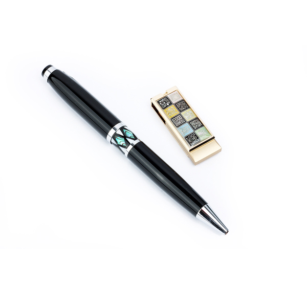 USB자개볼펜2종세트(사군자수복문)-(8G~32G)
