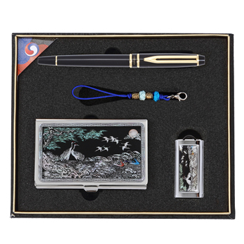 워터펜블랙수성+채색송학자개명함+채색송학자개USB(8GB