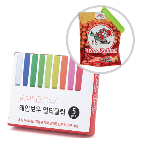 레인보우 멀티클립 봉지집게 5p(표준)