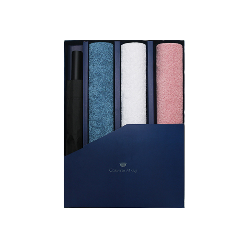 송월 타올우산 선물세트(180g 코마40수타올 3P+2