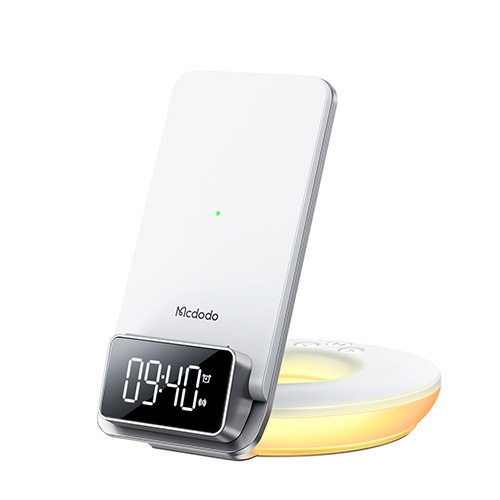 맥도도 15W 고속 무선충전 LED 무드등 접이식 탁상