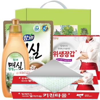 친환경 참그린매실300용기 매실300리필 정사각위생장갑