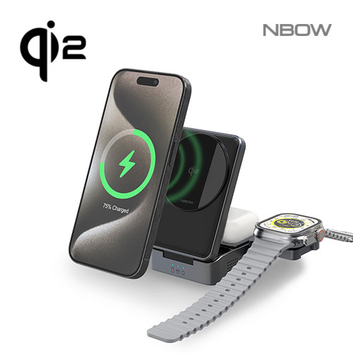 엔보우 Qi2 3IN1 맥세이프 고속 무선충전기 접이식